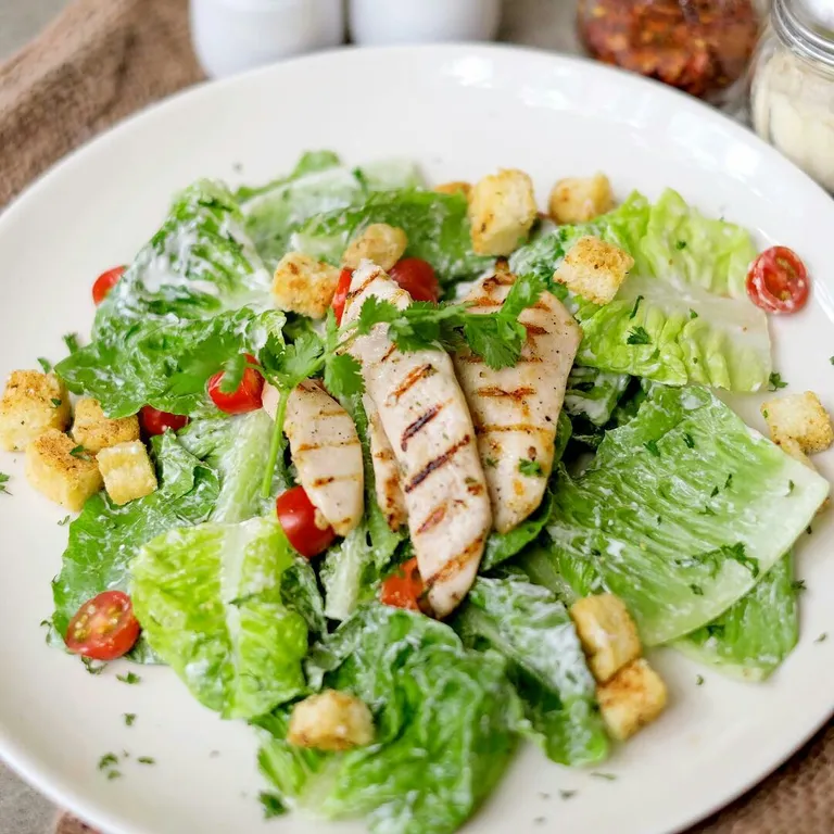 Caesar Salad_, 1. Boba Pancake, 2. Truffle Mac and Cheese, 3. Fried Buttermilk Mushroom, 4. Butter Rice Crispy Chicken, 5. Green Sauce Pasta, 6. Caesar Salad, 7. Blueberry Cheese Pancake, 8. Sausage Cheesy Waffle, 9. Crispy Chicken Baked Rice, 10. Dark Chocolate Dutch Pancake, 11. Squid Fried Rice