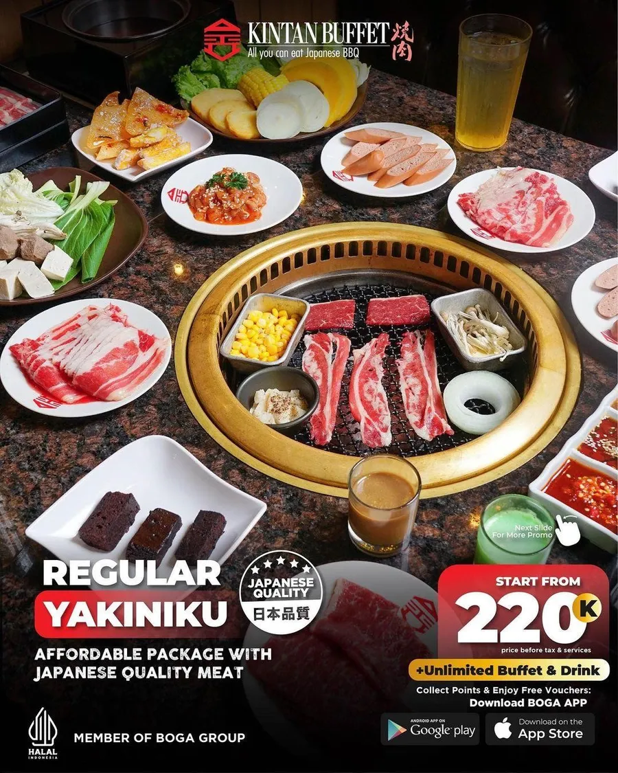 Regular Yakiniku, 1. Regular Yakiniku, 2. Premium Yakiniku, 3. Grand Menu Regular Yakiniku, 4. Special Combo Paket, 5. Grand Menu Premium Yakiniku, 6. Happy Yakiniku, 7. Menu A'La Carte