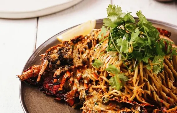 Garlic Lobster Noodle, 1. Goma Ikura Grilled Salmon, 2. Grilled Scallop and Corn Velouté, 3. Mie Kangkung, 4. Miso Glazed Octopus Salad, 5. Garlic Lobster Noodle, 6. Stockyard Prime Rib, 7. Classic American Roast Turkey, 8. Misua Rawon, 9. Smoked Salmon &amp; Avocado Toast, 10. Steak Diane, 11. Tokusen Wagyu 65-Day Dry-Aged Tomahawk Steak