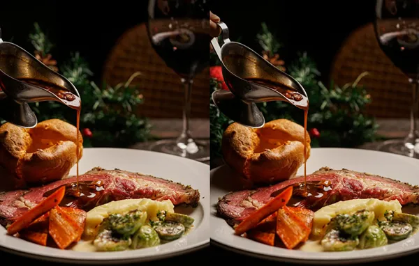 Stockyard Prime Rib, 1. Goma Ikura Grilled Salmon, 2. Grilled Scallop and Corn Velouté, 3. Mie Kangkung, 4. Miso Glazed Octopus Salad, 5. Garlic Lobster Noodle, 6. Stockyard Prime Rib, 7. Classic American Roast Turkey, 8. Misua Rawon, 9. Smoked Salmon &amp; Avocado Toast, 10. Steak Diane, 11. Tokusen Wagyu 65-Day Dry-Aged Tomahawk Steak