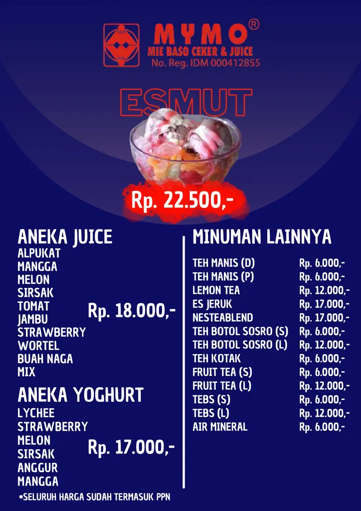 mymo, Menu Mymo, Pesanan Saya, Suasana Mymo, Fasilitas Mymo, Lokasi &amp; Jam Operasional