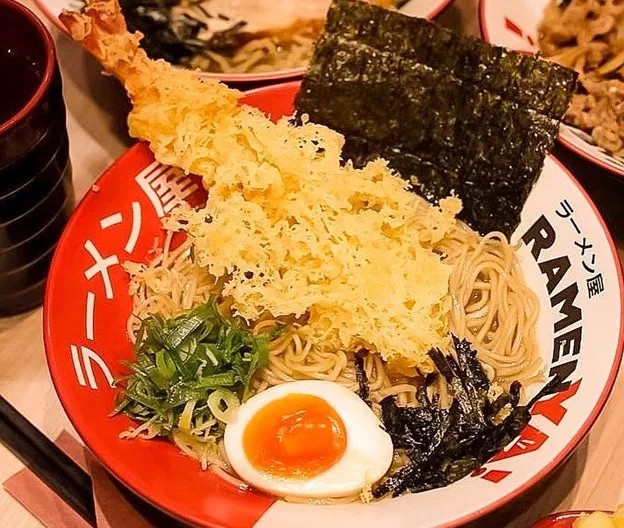 Ebi Tempura Ramen, 1. Legendary Chicken Ramen, 2. Chicken Curry Ramen, 3. Hot Ramen, 4. Chicken Miso Ramen, 5. Karaage Ramen, 6. Karaage Dry Ramen, 7. Chicken Dry Ramen, 8. Volcano Dry Ramen, 9. Ebi Tempura Ramen, 10. Salted Egg Dry Ramen, 11. Karaage Curry Ramen