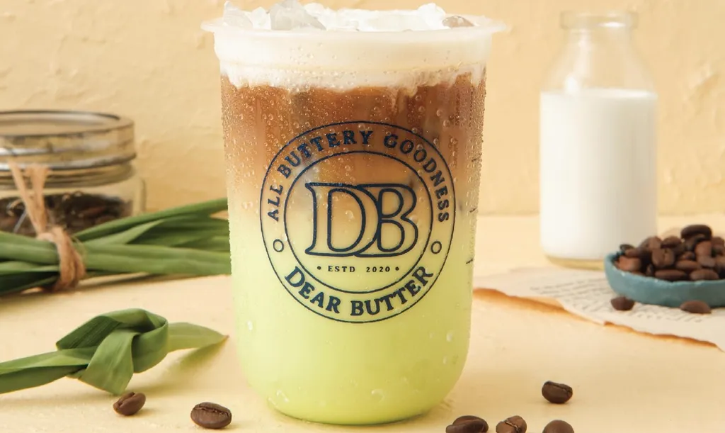 Iced Pandan Latte, 1. Dear Butter Original Croffle, 2. Dear Butter Choco Croffle, 3. Dear Butter Pandan Croffle, 4. Dear Butter Chizroll, 5. Iced DB Latte, 6. Iced Pandan Latte, 7. Almond Milk Latte, 8. Hot / Iced Americano, 9. Dear Butter Sauces