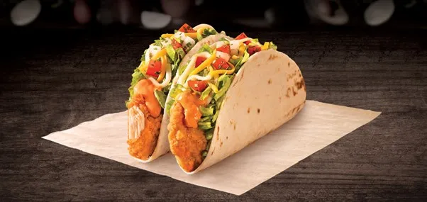 Kickin’ Chicken Taco, 1. Taco Supreme, 2. Crunchwrap Supreme, 3. Chicken Quesadilla, 4. Naked Chicken Burrito, 5. Grilled Stuffed Burrito, 6. Kickin’ Chicken Taco, 7. Chickstar, 8. Bell Rice