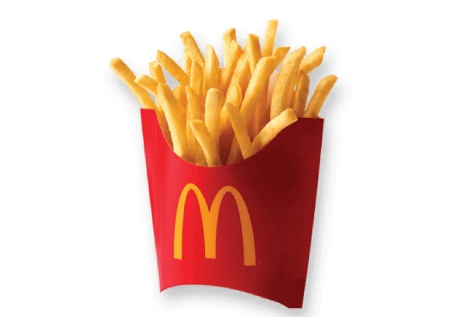 Regular Fries, 1. Beef Burger, 2. Chicken Burger, 3. Regular Fries, 4.  Honey Garlic Chicken Rice McD, 5. Rica Rica Chicken Rice McD, 6. Fish Snack Wrap, 7. Chicken Fingers, 8. Spicy Chicken Bites, 9. Ice Cream Cone, 10. McFlurry