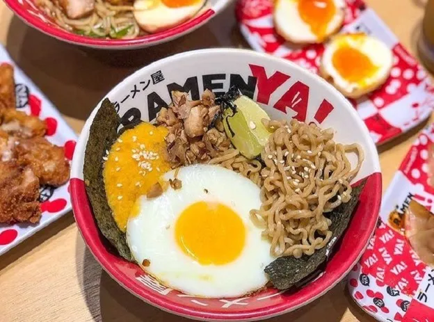 Salted Egg Dry Ramen, 1. Legendary Chicken Ramen, 2. Chicken Curry Ramen, 3. Hot Ramen, 4. Chicken Miso Ramen, 5. Karaage Ramen, 6. Karaage Dry Ramen, 7. Chicken Dry Ramen, 8. Volcano Dry Ramen, 9. Ebi Tempura Ramen, 10. Salted Egg Dry Ramen, 11. Karaage Curry Ramen