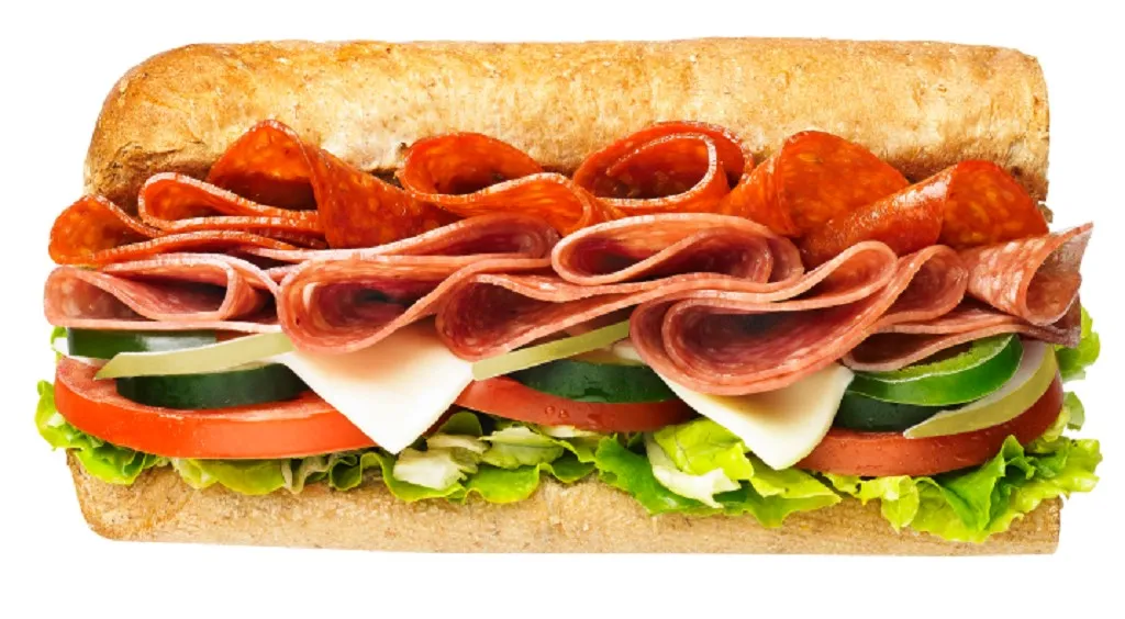 Spicy Italian, 1. Italian BMT, 2. Steak and Cheese, 3. Tuna Mayo, 4. Chicken Teriyaki, 5. BBQ Chicken, 6. Spicy Italian, 7. Veggie Delite, 8. Chicken Slice, 9. Roasted Chicken, 10. Egg Mayo