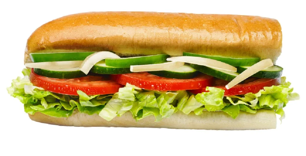 Veggie Delite, 1. Italian BMT, 2. Steak and Cheese, 3. Tuna Mayo, 4. Chicken Teriyaki, 5. BBQ Chicken, 6. Spicy Italian, 7. Veggie Delite, 8. Chicken Slice, 9. Roasted Chicken, 10. Egg Mayo