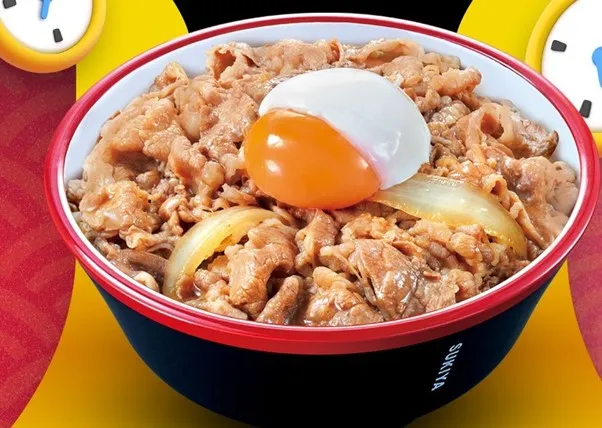 Half Boiled Egg Gyudon, 1. Gyudon, 2. Crispy Melty Cheese Gyudon, 3. Half Boiled Egg Gyudon, 4. Melty Cheese Gyudon, 5. Korean Style Spring Onion and Half Boiled Egg Gyudon, 6. Curry with Beef, 7. Deluxe Curry, 8. Chicken Katsu Curry, 9. Tokyo Ramen, 10. Tokyo Chicken Ramen