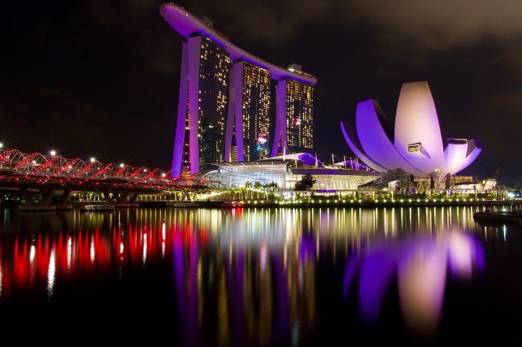 Time of Commemorating: The Spectacular Singapore National Day, 1. Gardens by The Bay, 2. Merlion Park, 3. The Esplanade Roof Terrace, 4. Marina Bay Sands, 5. Helix Bridge and Benjamin Sheares Bridge, 6. Marina Barrage