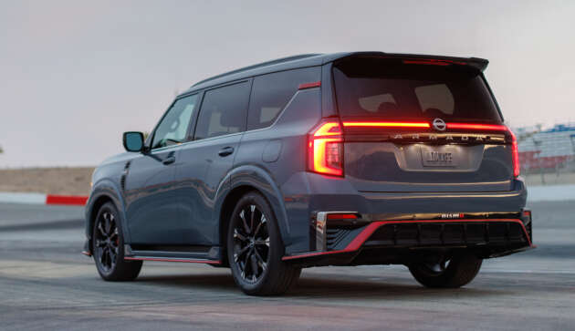 2026 Nissan Patrol Nismo – tuned Armada gets 460 hp; sports air suspension, exhaust; red pinstripe bodykit