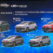 2025 Proton X50 facelift: full pics, specs and variant breakdown of major refresh; brief driving impressions, Engine: From three cylinders to four – power, efficiency up, Exterior: Gaping mouth, cleaner rear end, Interior: Unlike any Binyue – unique to X50?, Technology: Qualitative and quantitative quantum leaps, Very brief driving impressions, Variants and equipment: Raising the base; maybe not the bar