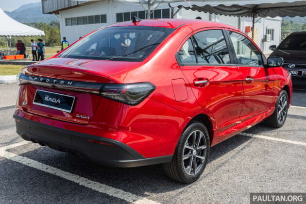 2026 Proton Saga MC3 Premium, Executive full details: 120 PS/150 Nm 1.5L, timing chain, 4AT or Punch CVT, Heavily-revised AMA platform with HPF steel panels, Six airbags and AEB, but only on top-spec Premium, High-output BHE15PFI, timing chain, 14.04% lower fuel consumption, New front and rear fascias with LED head- and taillights, Screens galore, plus wireless Apple CarPlay and Android Auto, Brief first impressions – quicker than Bezza, big car feel, Executive versus Premium spec comparison