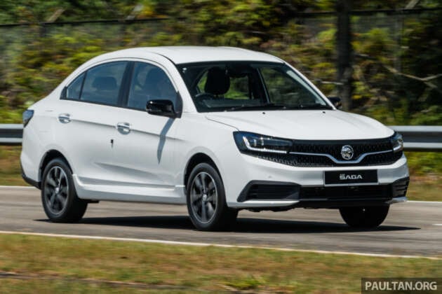 2026 Proton Saga MC3 Premium, Executive full details: 120 PS/150 Nm 1.5L, timing chain, 4AT or Punch CVT, Heavily-revised AMA platform with HPF steel panels, Six airbags and AEB, but only on top-spec Premium, High-output BHE15PFI, timing chain, 14.04% lower fuel consumption, New front and rear fascias with LED head- and taillights, Screens galore, plus wireless Apple CarPlay and Android Auto, Brief first impressions – quicker than Bezza, big car feel, Executive versus Premium spec comparison
