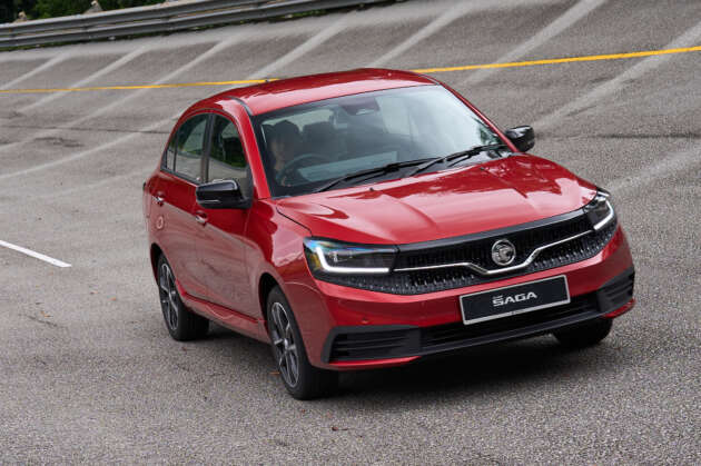 2026 Proton Saga MC3 Premium, Executive full details: 120 PS/150 Nm 1.5L, timing chain, 4AT or Punch CVT, Heavily-revised AMA platform with HPF steel panels, Six airbags and AEB, but only on top-spec Premium, High-output BHE15PFI, timing chain, 14.04% lower fuel consumption, New front and rear fascias with LED head- and taillights, Screens galore, plus wireless Apple CarPlay and Android Auto, Brief first impressions – quicker than Bezza, big car feel, Executive versus Premium spec comparison