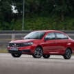 2026 Proton Saga MC3 Premium, Executive full details: 120 PS/150 Nm 1.5L, timing chain, 4AT or Punch CVT, Heavily-revised AMA platform with HPF steel panels, Six airbags and AEB, but only on top-spec Premium, High-output BHE15PFI, timing chain, 14.04% lower fuel consumption, New front and rear fascias with LED head- and taillights, Screens galore, plus wireless Apple CarPlay and Android Auto, Brief first impressions – quicker than Bezza, big car feel, Executive versus Premium spec comparison