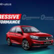 2026 Proton Saga MC3 Premium, Executive full details: 120 PS/150 Nm 1.5L, timing chain, 4AT or Punch CVT, Heavily-revised AMA platform with HPF steel panels, Six airbags and AEB, but only on top-spec Premium, High-output BHE15PFI, timing chain, 14.04% lower fuel consumption, New front and rear fascias with LED head- and taillights, Screens galore, plus wireless Apple CarPlay and Android Auto, Brief first impressions – quicker than Bezza, big car feel, Executive versus Premium spec comparison
