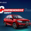 2026 Proton Saga MC3 Premium, Executive full details: 120 PS/150 Nm 1.5L, timing chain, 4AT or Punch CVT, Heavily-revised AMA platform with HPF steel panels, Six airbags and AEB, but only on top-spec Premium, High-output BHE15PFI, timing chain, 14.04% lower fuel consumption, New front and rear fascias with LED head- and taillights, Screens galore, plus wireless Apple CarPlay and Android Auto, Brief first impressions – quicker than Bezza, big car feel, Executive versus Premium spec comparison