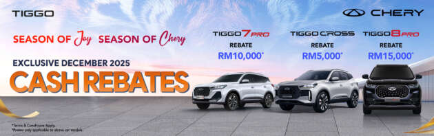 Test drive a Chery from now til Jan 6, win RM200k in prizes, including a Chery Tiggo Cross HEV grand prize