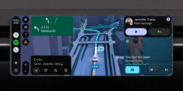 Android Auto to be refreshed – Material 3, immersive navigation, widgets, video playback, better screen fit