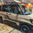 Mitsubishi Delica Mini x Dali with DAMD at Tokyo Auto Salon – classic Pajero face, retro-patterned upholstery
