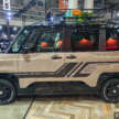 Mitsubishi Delica Mini x Dali with DAMD at Tokyo Auto Salon – classic Pajero face, retro-patterned upholstery