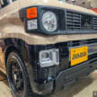 Mitsubishi Delica Mini x Dali with DAMD at Tokyo Auto Salon – classic Pajero face, retro-patterned upholstery