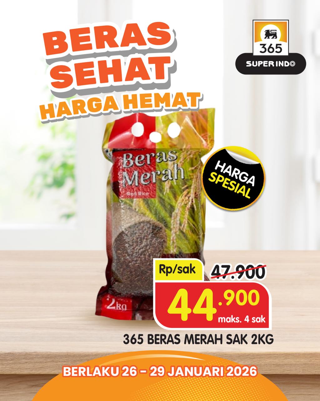 Super Indo, Promo Super Indo Hari Ini 26-29 Januari 2026, Diskon Beras dan Daging Hemat