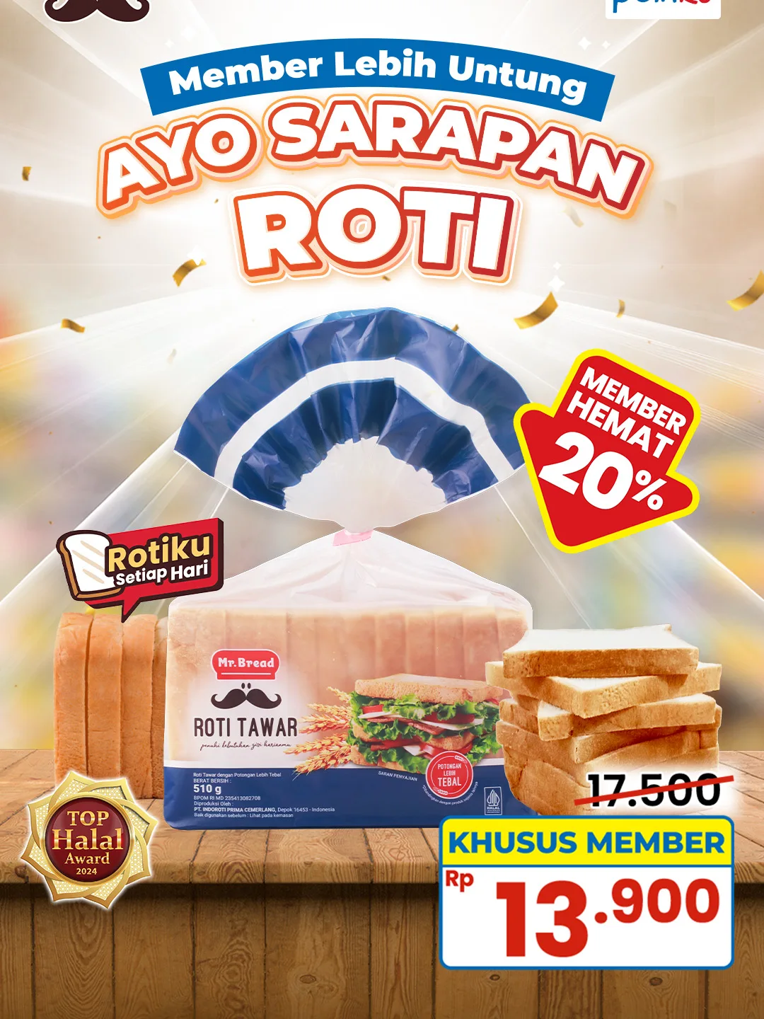 Indomaret, Promo Indomaret Hari Ini 6-8 Februari 2026, Diskon Spesial Produk Makanan dan Minuman, 1. Diskon 20 persen Mr. Bread Roti Tawar, 2. Diskon Family Weekend Treats (Jawa &amp; Bali), 3. Gratis Setor &amp; Tarik Tunai SeaBank, 4. Diskon Snack Hemat Besar, 5. Diskon Combo Mr. Bread &amp; Point Coffee, 6. Diskon Harga Spesial Makanan &amp; Minuman, 7. Kumpulkan Stamp Good Time &amp; Dapatkan Hadiah