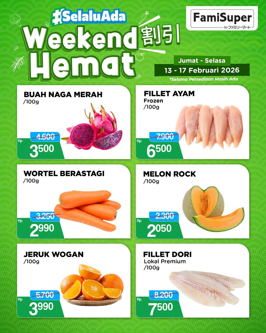 FamilyMart, Promo FamilyMart Hari Ini 13-14 Februari 2026, dari Minyak Goreng hingga Deterjen