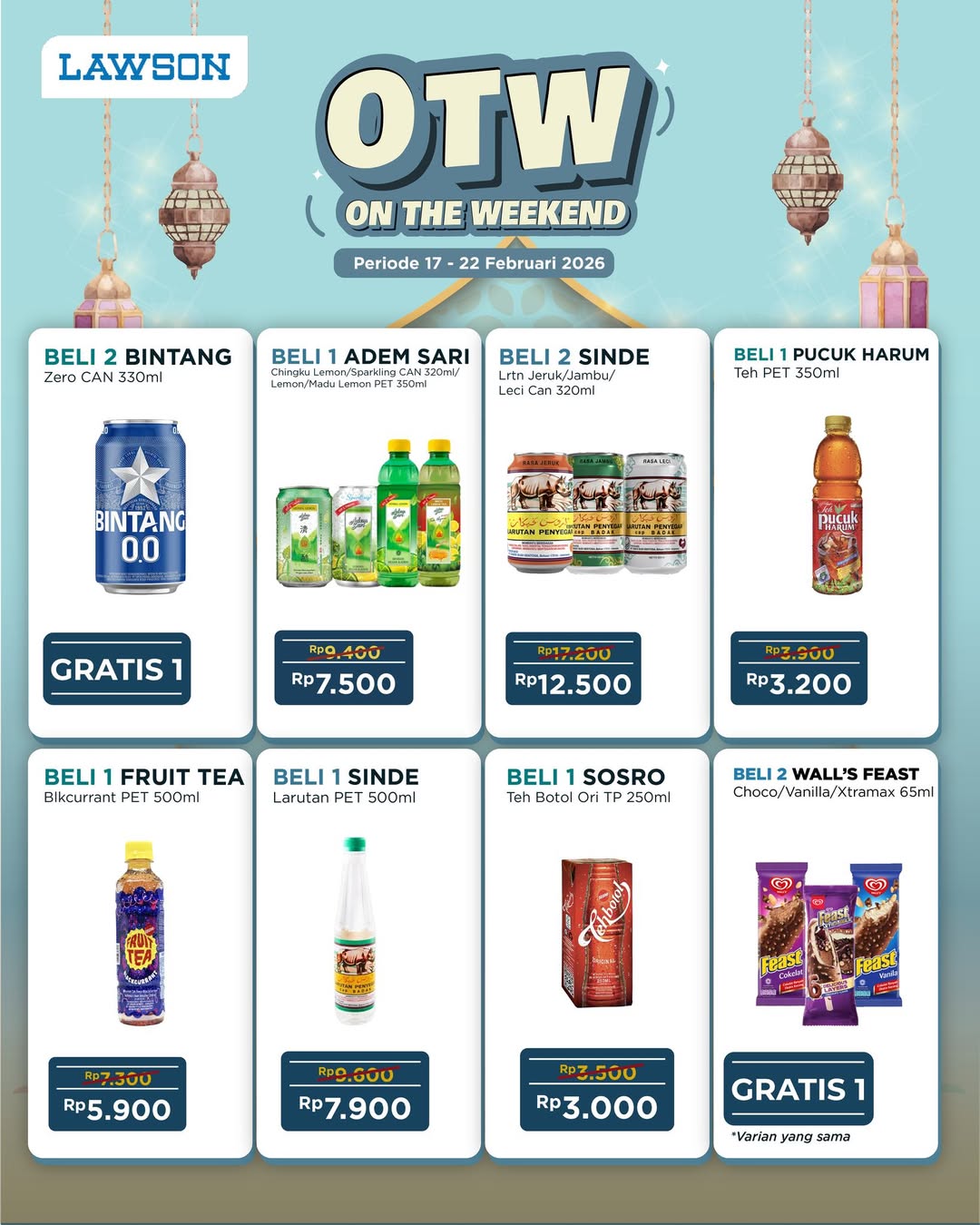 Promo Lawson Station Hari Ini 16-28 Februari 2026, Beli 2 Gratis 1, 1. Lawson - Diskon Berbagai Produk, 2. Lawson - Beli 2 Gratis 1, 3. Lawson - Tebus Murah, 4. Lawson - Diskon Es Kopi Susu Arabica Gayo (Kamis)
