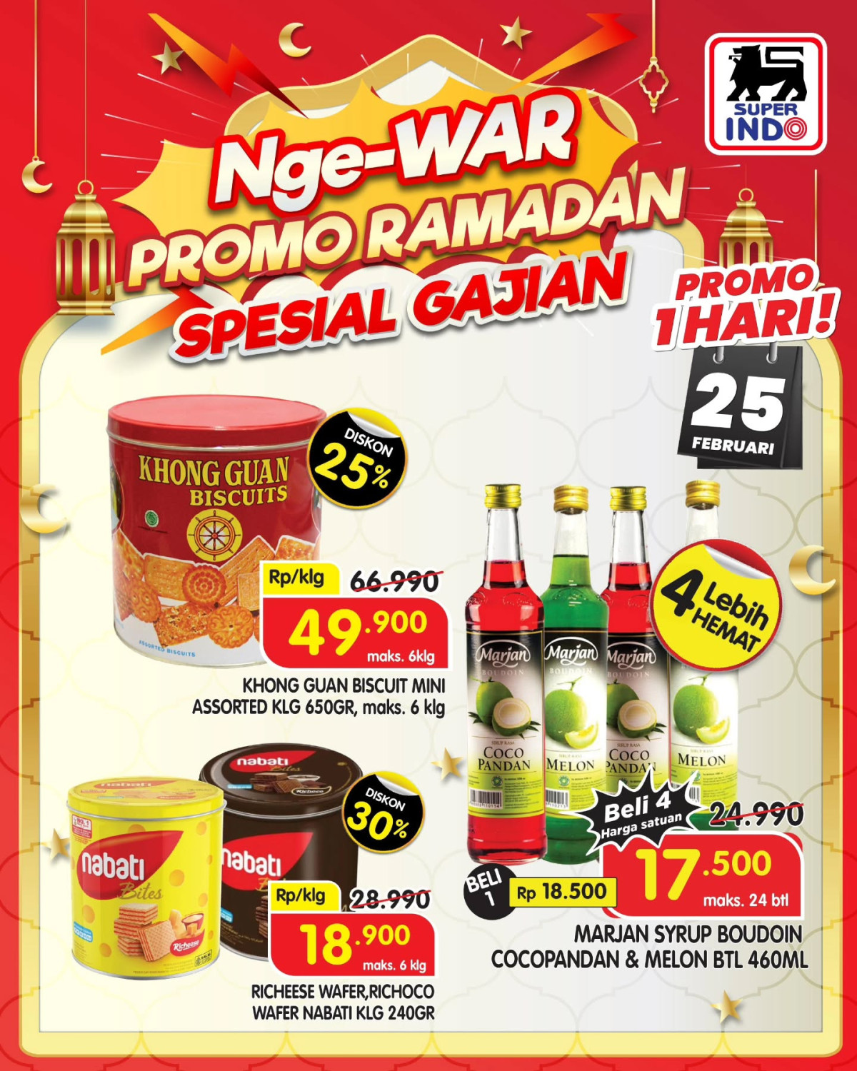 Super Indo, Promo Super Indo Hari Ini 25 Februari 2026, Beras Pulen Wangi 5 Kg Rp 72.500