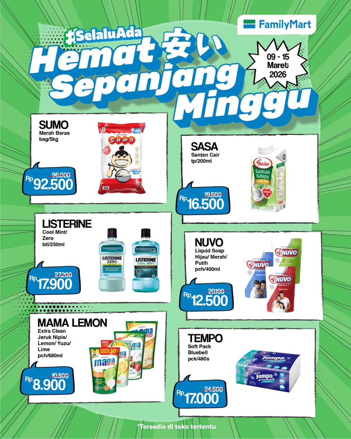 Promo FamilyMart, Promo FamilyMart Hari Ini 10 Maret 2026, Ada Diskon untuk Kebutuhan Sehari-hari