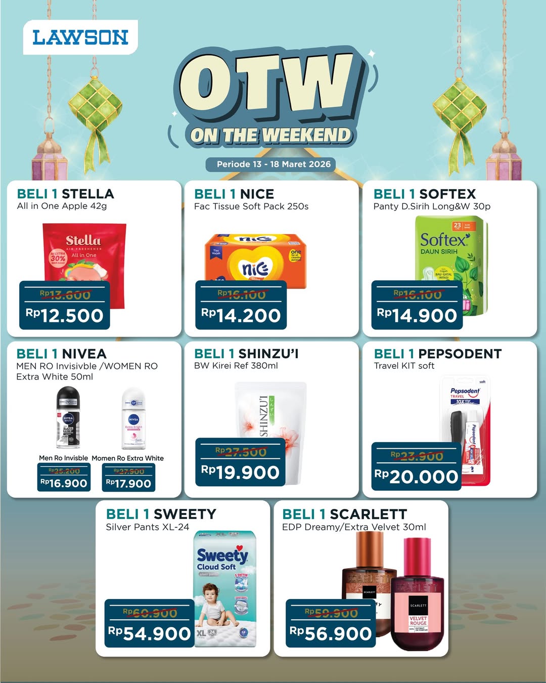 Promo Lawson Station 13-18 Maret 2026, Diskon Produk Sehari-hari, Promo OTW On The Weekend, Promo Paket Data IM3 dengan Donasi, Diskon Fried Food Selected Item Rp 13.500, Diskon Paket Bundling On The Weekend