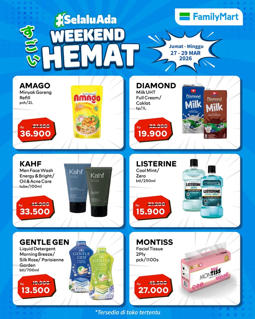 FamilyMart, Promo FamilyMart 27-29 Maret 2026, Diskon Weekend Hemat