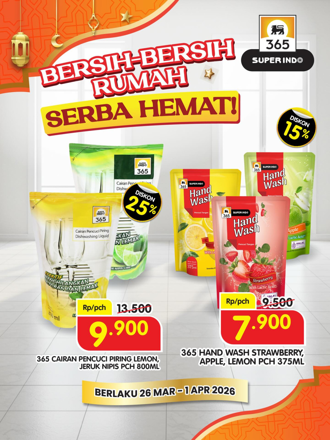 Super Indo, Promo Super Indo 26 Maret-1 April 2026, Diskon 25 Persen Produk Kebersihan Rumah