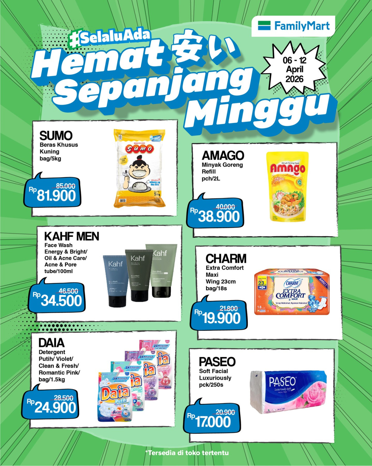 FamilyMart, Promo FamilyMart Hari Ini 7 April 2026, Diskon Beras dan Minyak Goreng