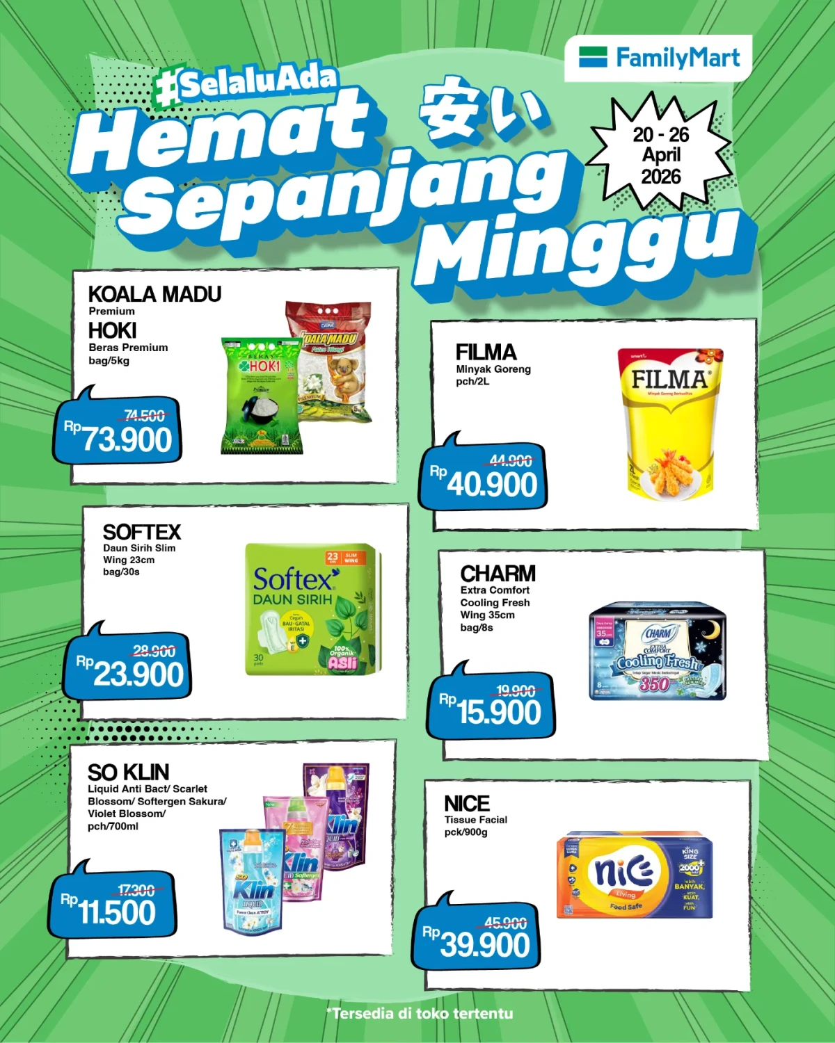 FamilyMart, Promo FamilyMart Hari Ini, Diskon untuk Pembelian Beras Premium dan Minyak Goreng