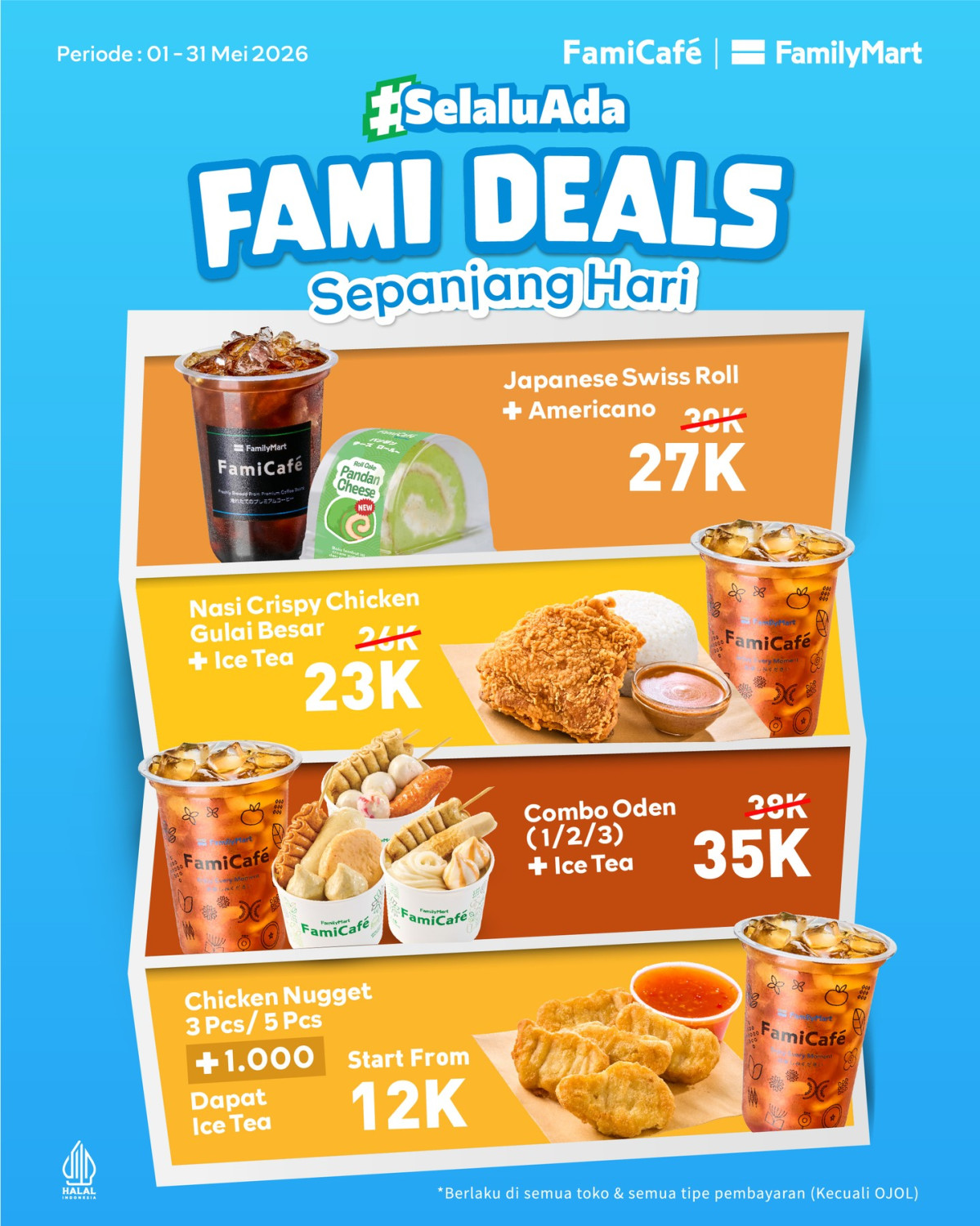 FamilyMart, Promo FamilyMart Hari Ini 6 Mei 2026, Japanese Swiss Roll dan Americano Rp 27.000