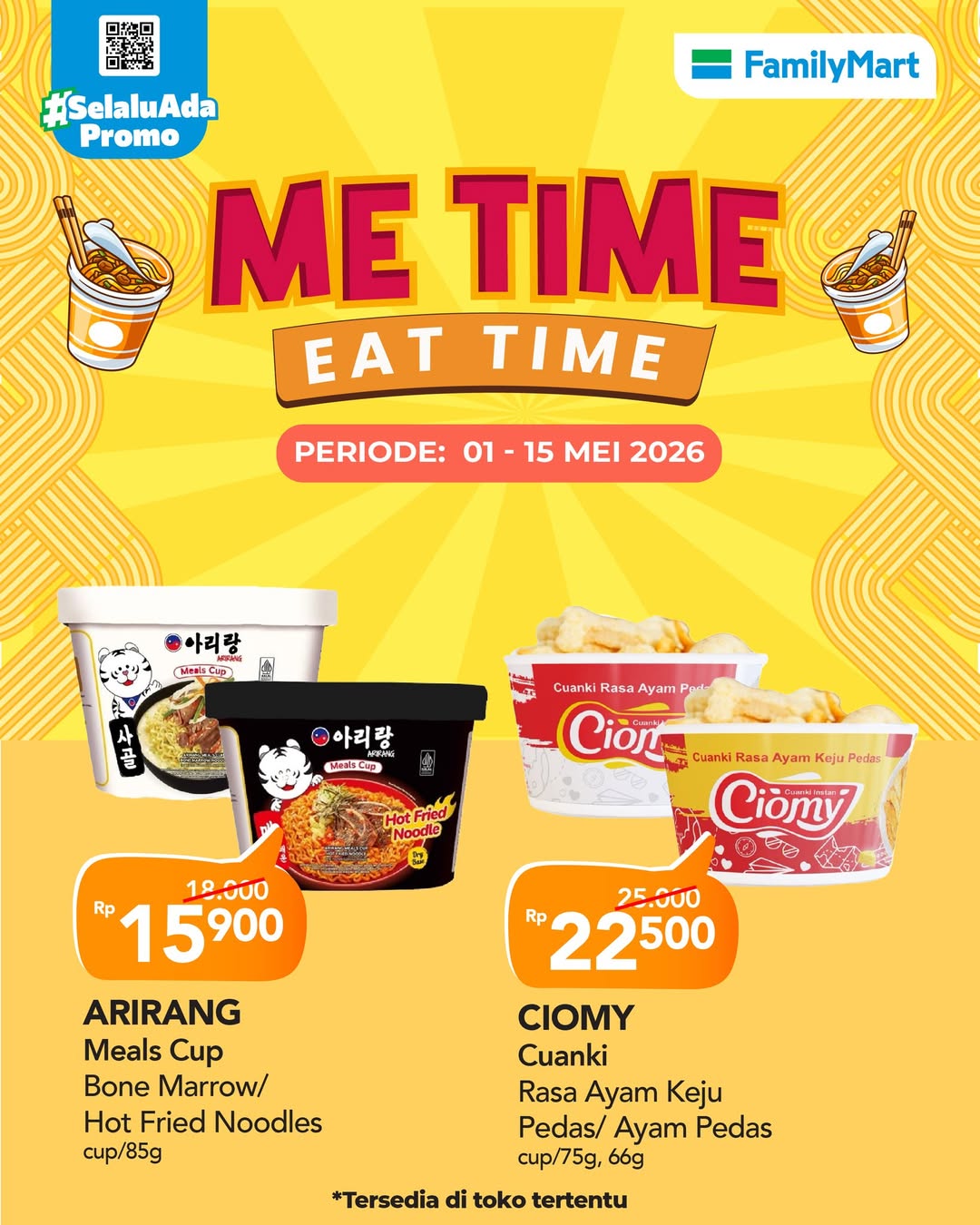 FamilyMart, Promo FamilyMart Hari Ini 4 Mei 2026, Diskon Produk Makanan Instan