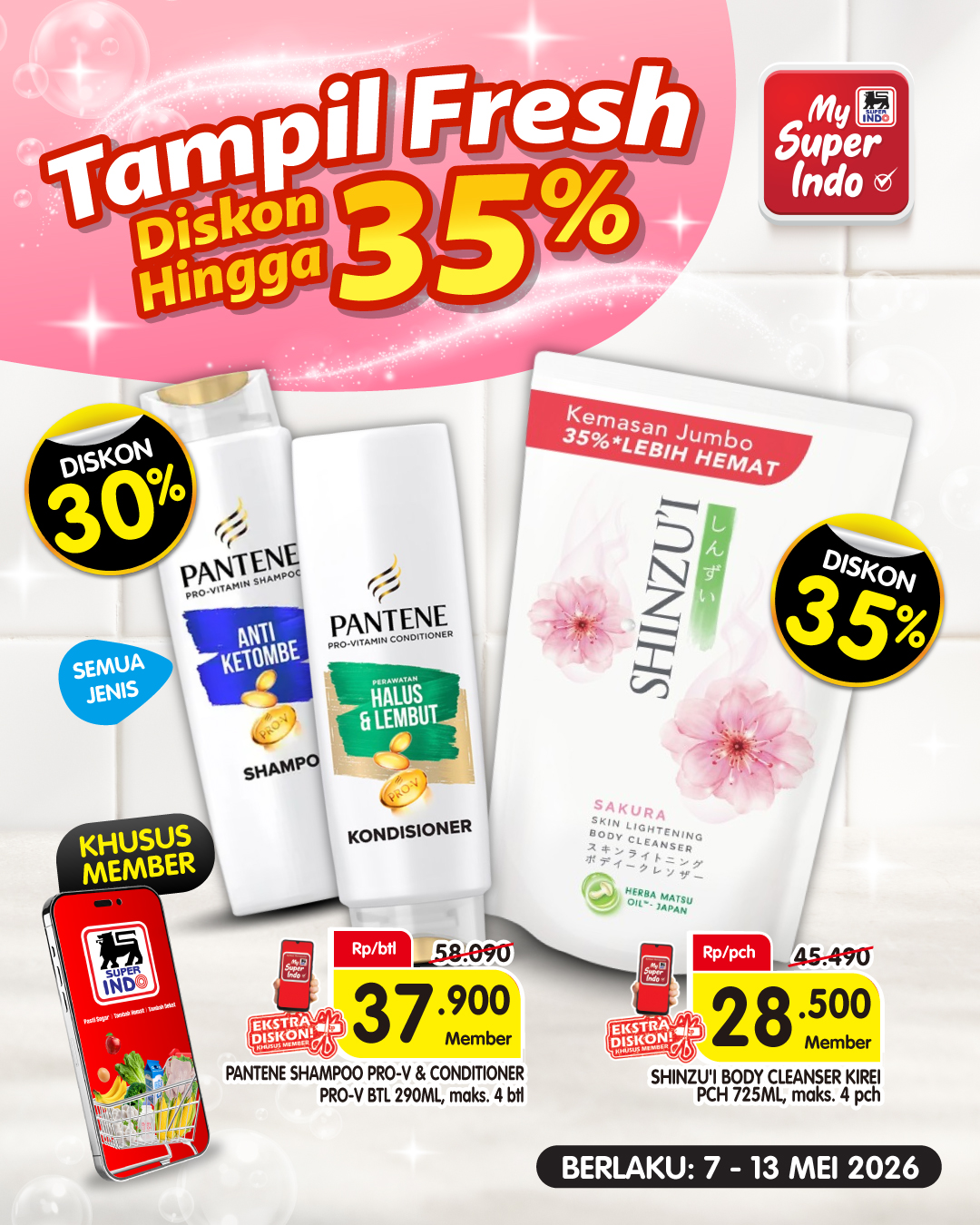 Super Indo, Promo Super Indo Hari Ini 12 Mei 2026, Diskon hingga 35 Persen Khusus Member