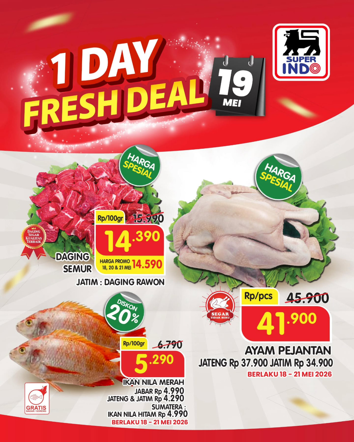 Super Indo, promo Super Indo, Promo Super Indo Hari Ini 21 Mei 2026, Diskon 1 Hari Fresh Deal