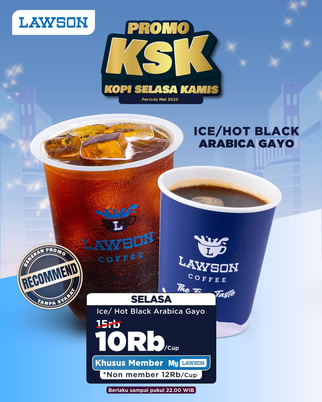 Lawson Station Indonesia, Promo Lawson Hari Ini 21 Mei 2026, Kopi Selasa Kamis Cuma Rp 10.000