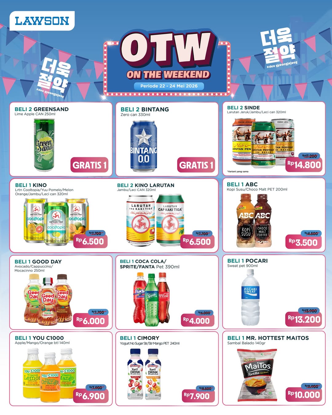Promo Lawson Hari Ini 25 Mei 2026, Diskon OTW Makanan dan Minuman