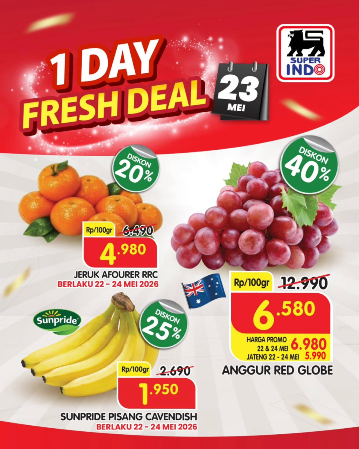Super Indo, Promo Super Indo Hari Ini 25 Mei 2026, Diskon Perlengkapan Idul Adha hingga 60 Persen