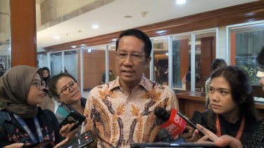 Menteri Hukum Supratman Andi Atgas di Kompleks Parlemen, Senayan, Jakarta Pusat