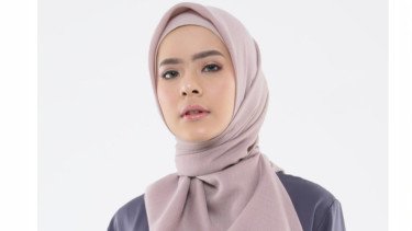 ilustrasi jilbab bahan katun