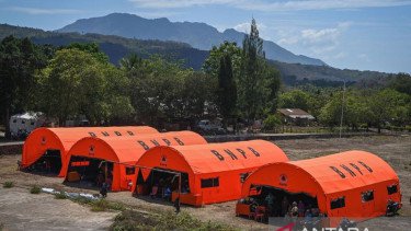 Penjelasan BNPB soal Tenda yang Baru Dipasang Jelang Kedatangan Presiden