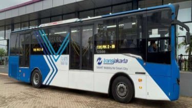 Transjabodetabek rute PIK 2-Blok M siap berangkat.