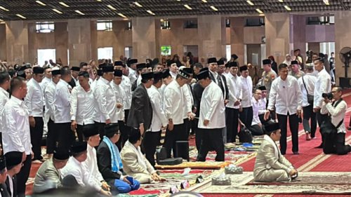 Selain Prabowo, Puan hingga JK Juga Ikut Salat Id di Masjid Istiqlal